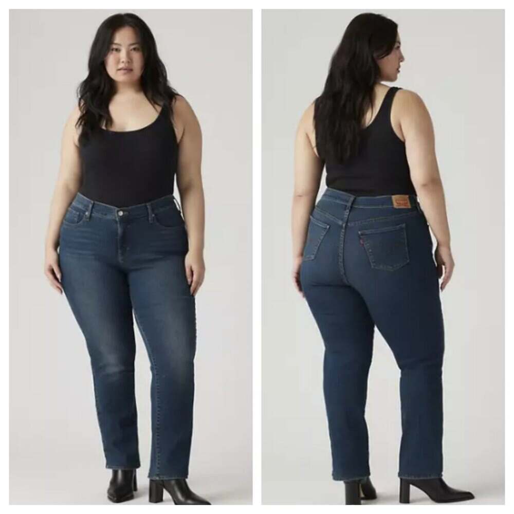 NWT Levi's 314 Shaping Straight Jeans Zealous Blue Dark Wash 22W